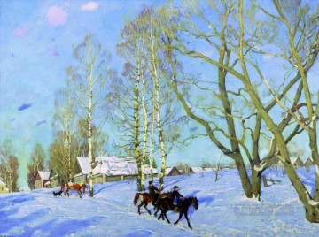 El sol de marzo 1915 Konstantin Yuon Pinturas al óleo